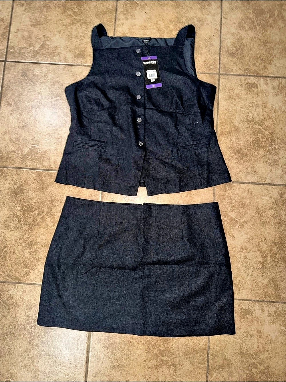 Expressk Black Skirt Set Size 2X NWT